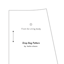 画像をギャラリービューアに読み込む, PDF Pattern &quot;Drop Bag&quot; in English
